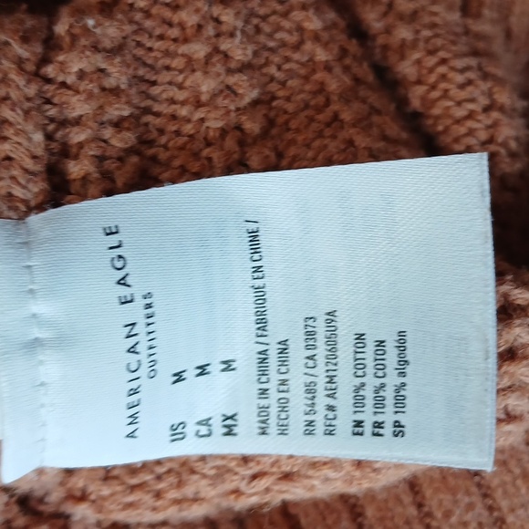 American Eagle Outfitters Cable Knit Cropped Tank Womens Medium Y2K Babydoll - Picture 4 of 4